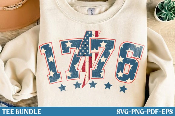 1776 Vintage 4th of July Sublimation: Graphics & T-Shirt Designs