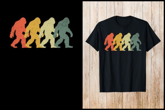 Bigfoot Retro T-shirt Graphics for T-Shirt Designs