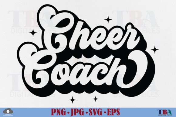Cheer Coach SVG: Retro Cheerleader PNG for Brand Graphics