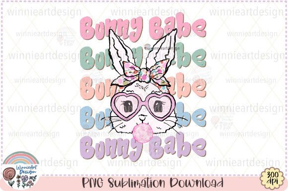 Easter Bunny Retro Groovy PNG: Graphics & T-Shirts