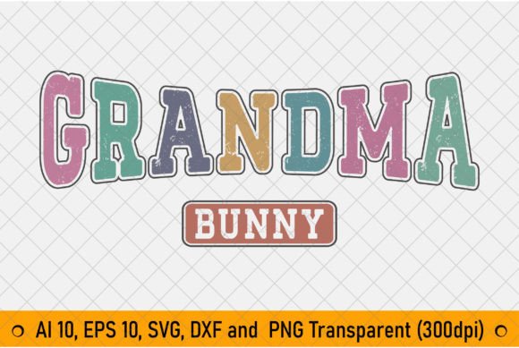 Easter Grandma Bunny PNG Graphics for T-Shirt Designs