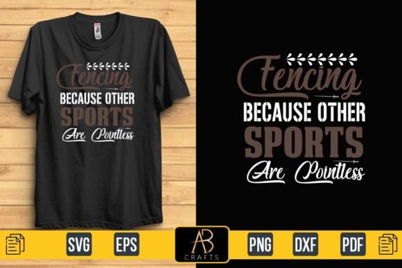 Fencing T Shirt Design Graphics for Print Templates