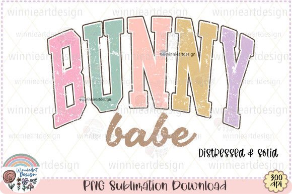 Happy Easter Retro Varsity Bunny Grunge: Graphics & T-Shirt Designs