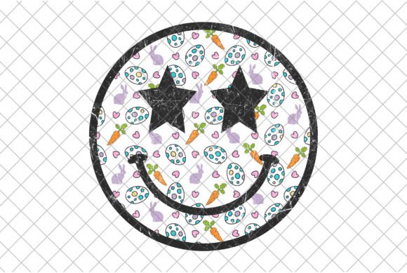 Happy Easter Smiley Face PNG: Graphics for T-Shirt Designs