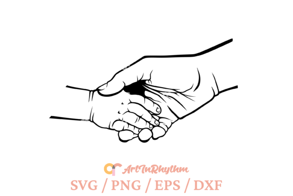 Holding Hands Mother Daughter Svg: Graphics & T-Shirt Designs