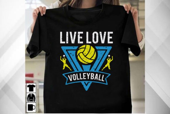 Live Love Volleyball Graphics for T-Shirt Designs