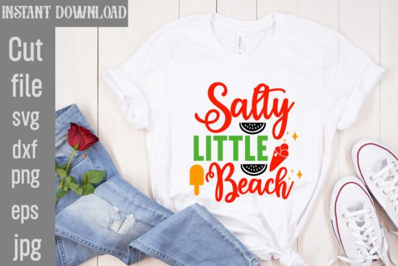 Salty Little Beach SVG for T-Shirt Graphics