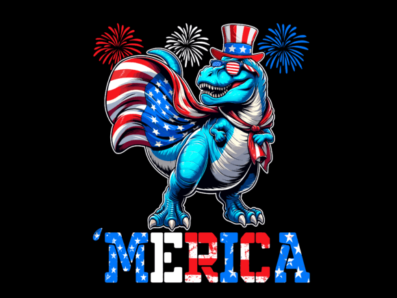 Using the Merica T Rex Graphic for Editorial & Web Design